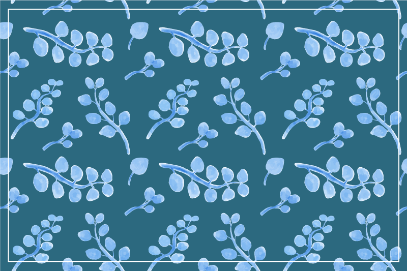 Houten placemat botanisch blad element - TenStickers