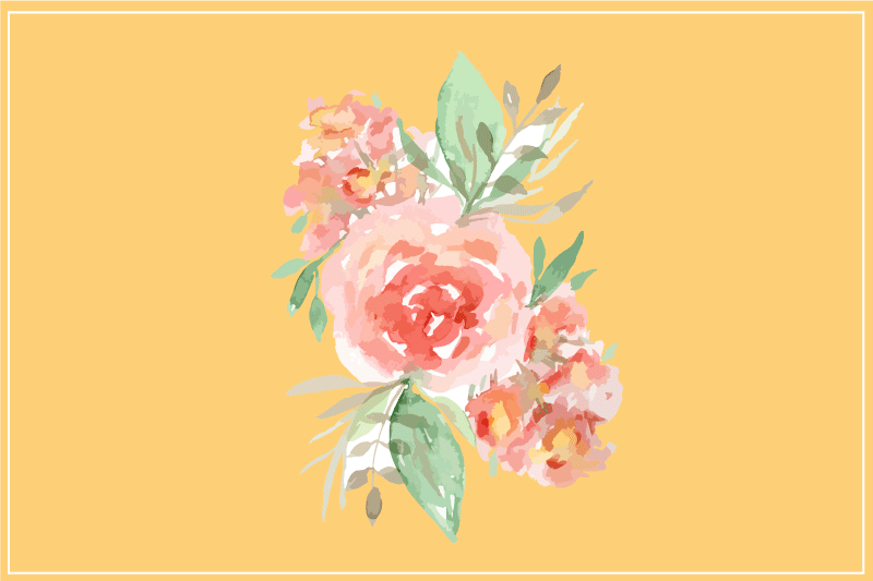 Originele placemat met bloemenpatroon accent - TenStickers