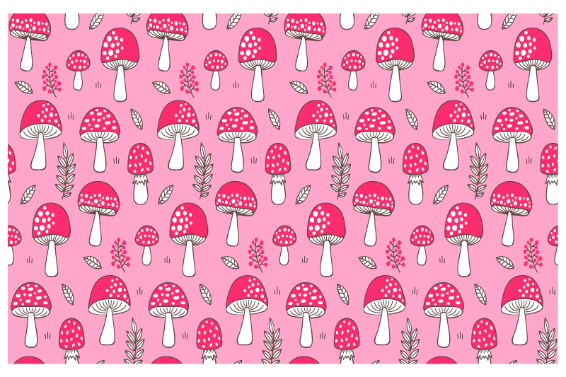 Originele placemat met levendig paddenstoelenmotief - TenStickers