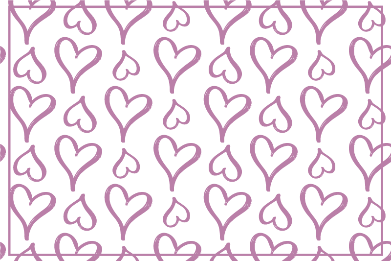 Originele placemat met charmant hartjespatroon - TenStickers