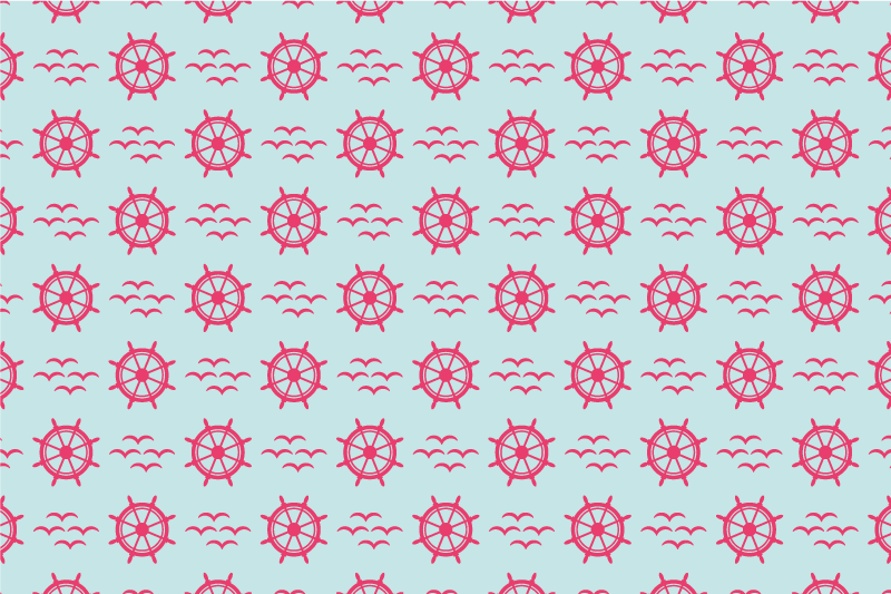 Originele placemat nautisch stuurwiel - TenStickers