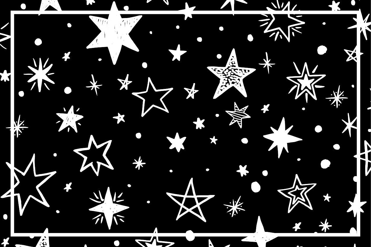 Kinder placemat sterrennachtpatroon - TenStickers