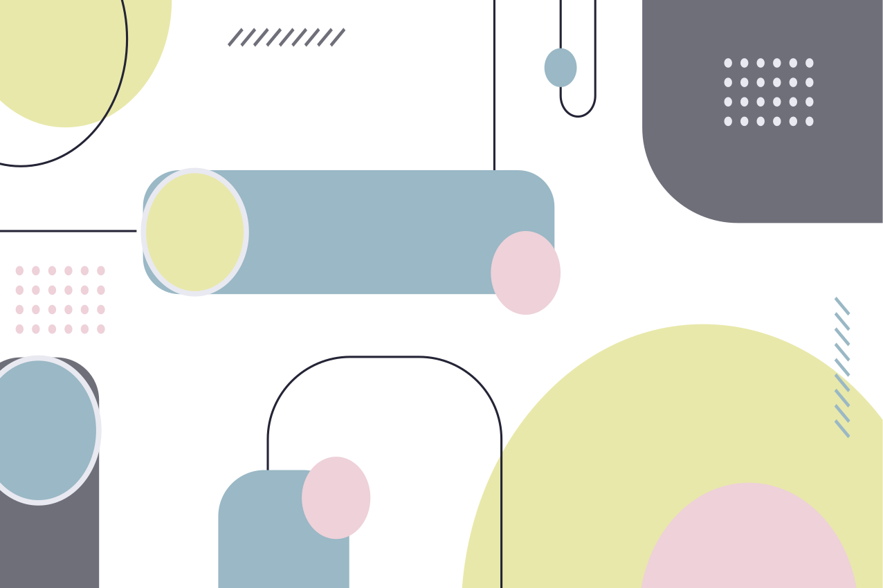 Moderne placemats Pastel geometrische achtergrond - TenStickers