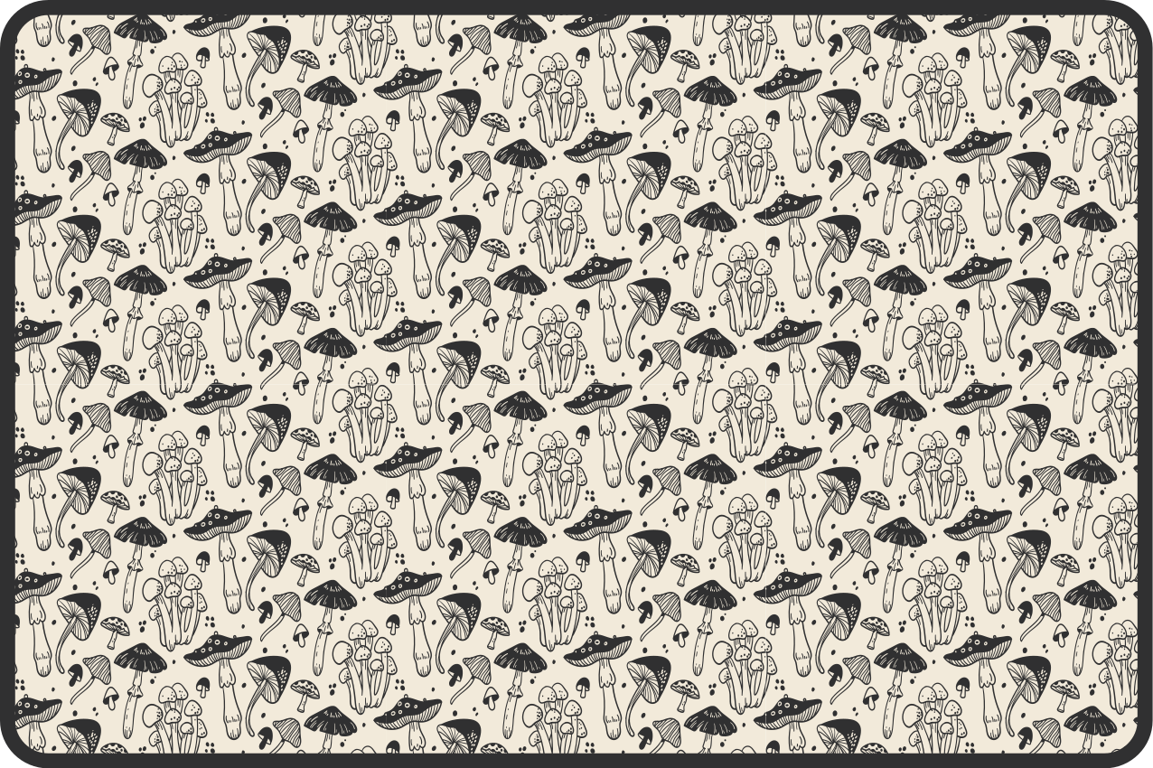 Originele placemat met paddenstoelenmotief - TenStickers