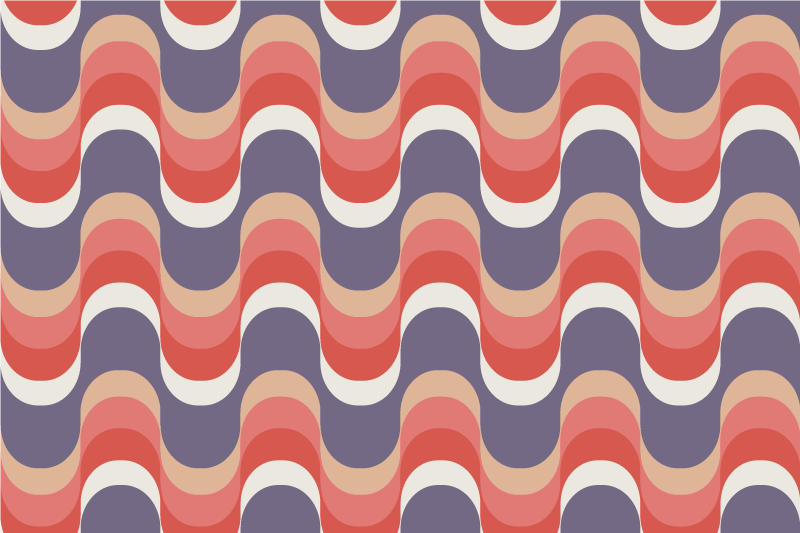 Moderne placemat golfpatroon ontwerp - TenStickers