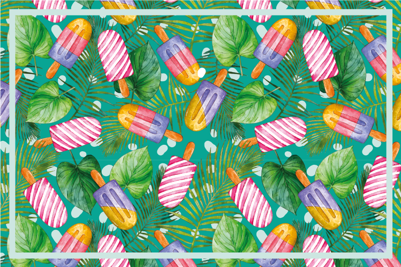 Originele placemat kleurrijke ijsjes - TenStickers