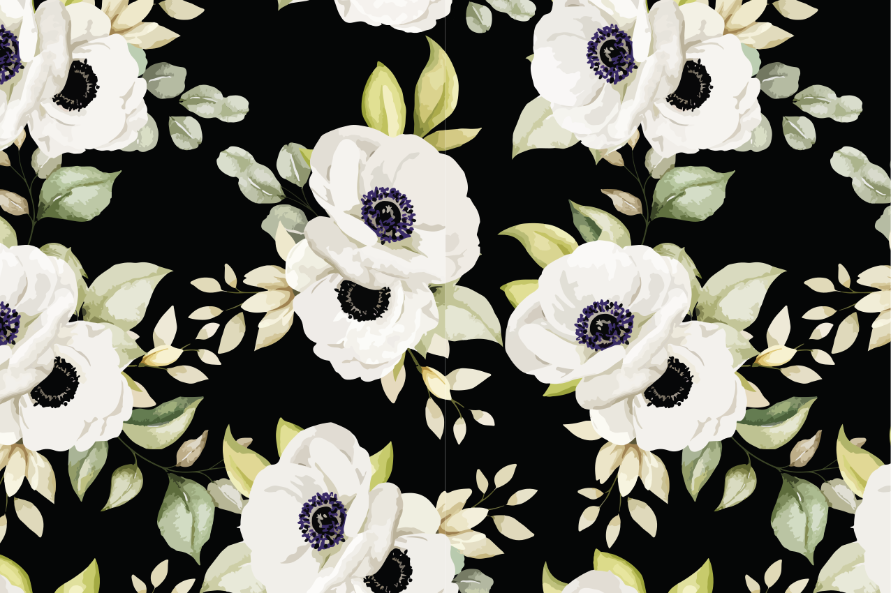 Originele placemat bloemenpatroon placemats - TenStickers