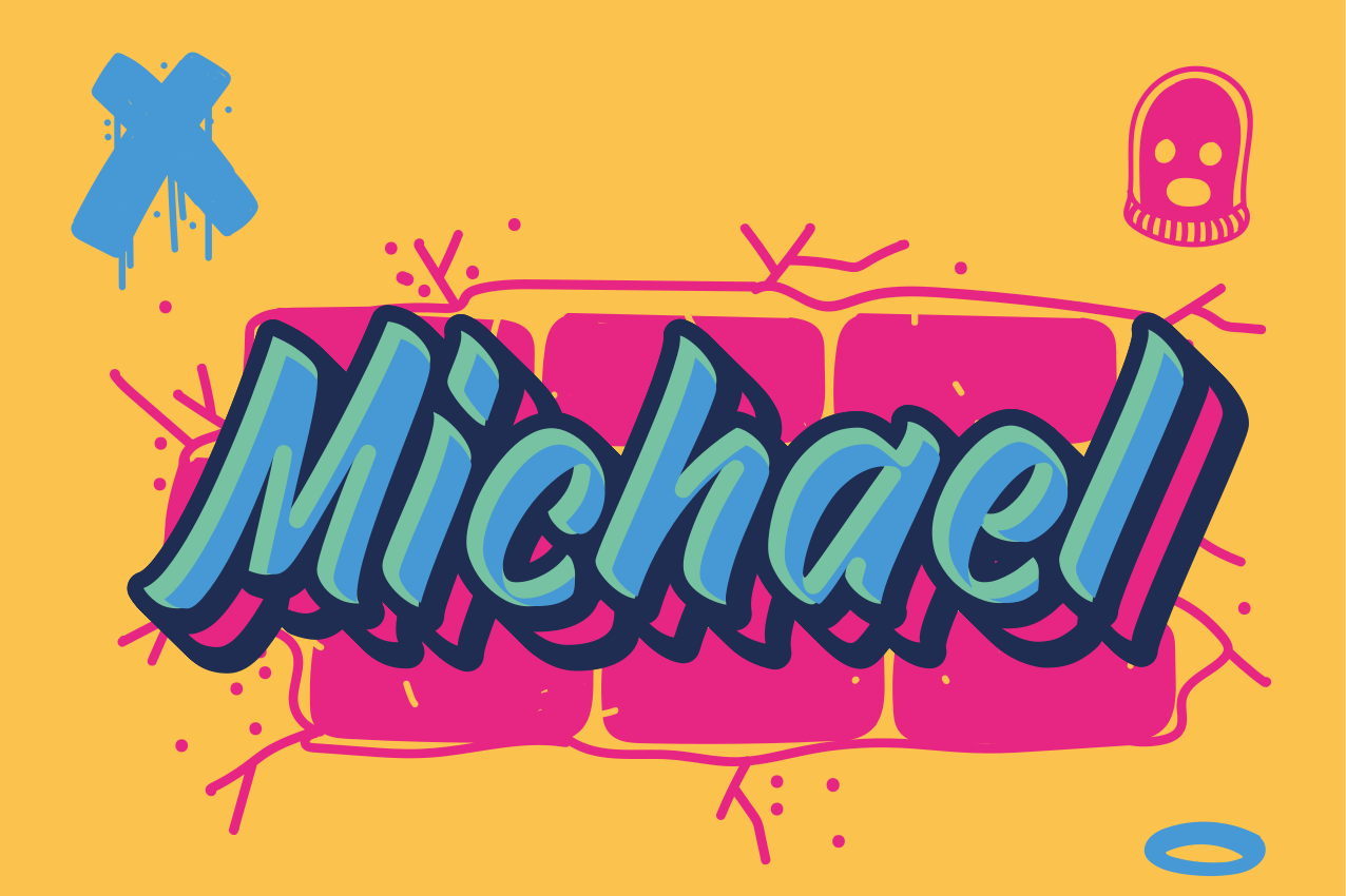 Placemat met naam bold name statement - TenStickers