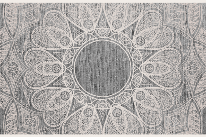 Houten placemat met ingewikkelde mandala patronen - TenStickers