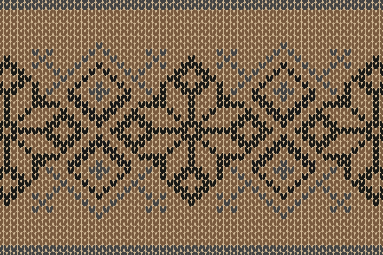 Houten placemat geometrisch patroon met contrast - TenStickers