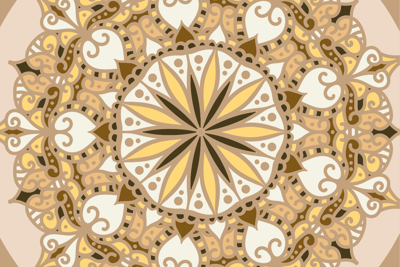 Originele placemat met ingewikkeld geometrisch patroon - TenStickers