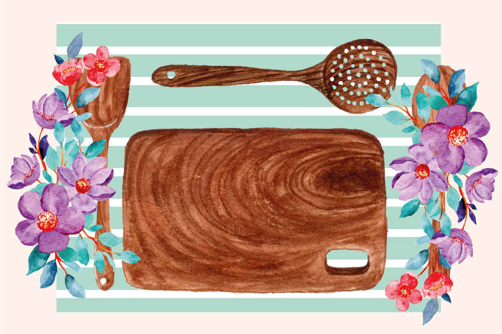 Originele placemat elegante culinaire scène - TenStickers