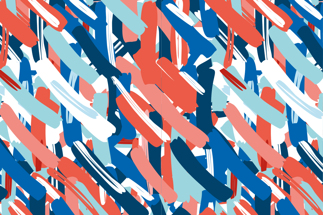 Moderne placema kleurrijke abstracte strepen - TenStickers
