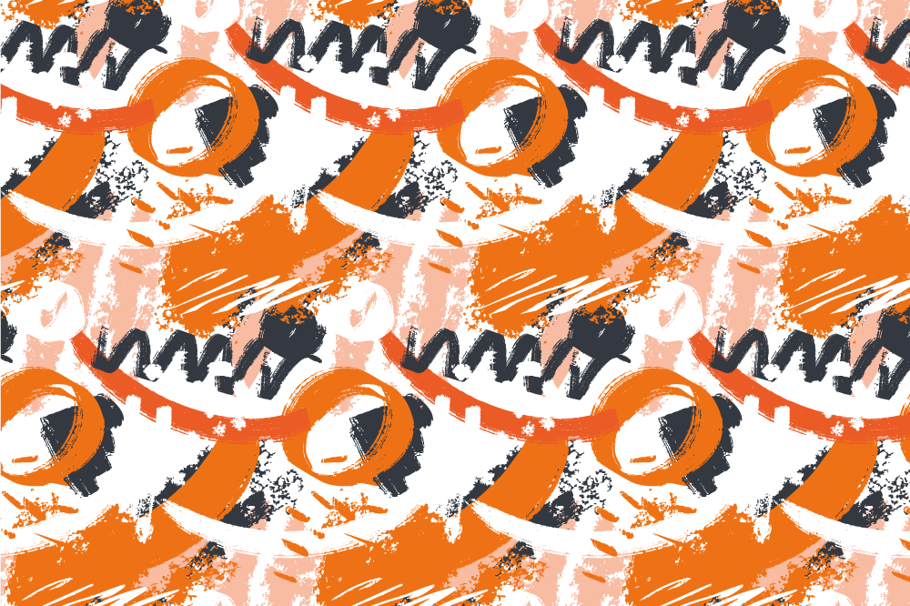 Houten placemat abstract kleurrijk patroon - TenStickers