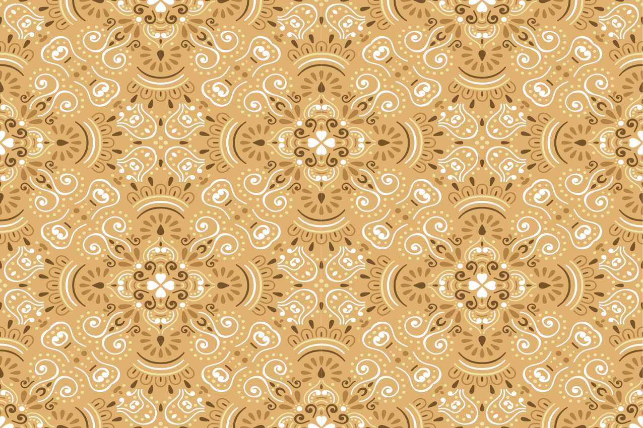 Houten placemat elegante bloemcomponent - TenStickers