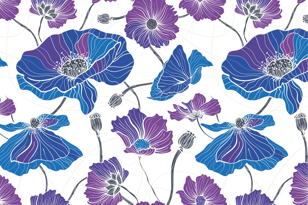 Houten placemat levendig botanisch motief - TenStickers