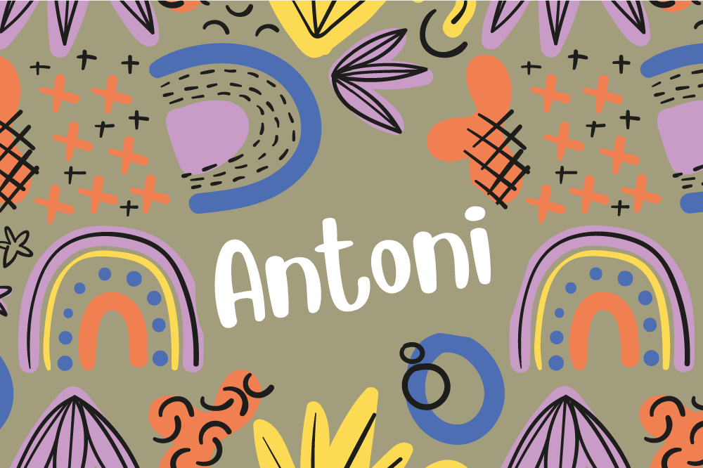 Placemat met naam kleurrijk naamontwerp - TenStickers