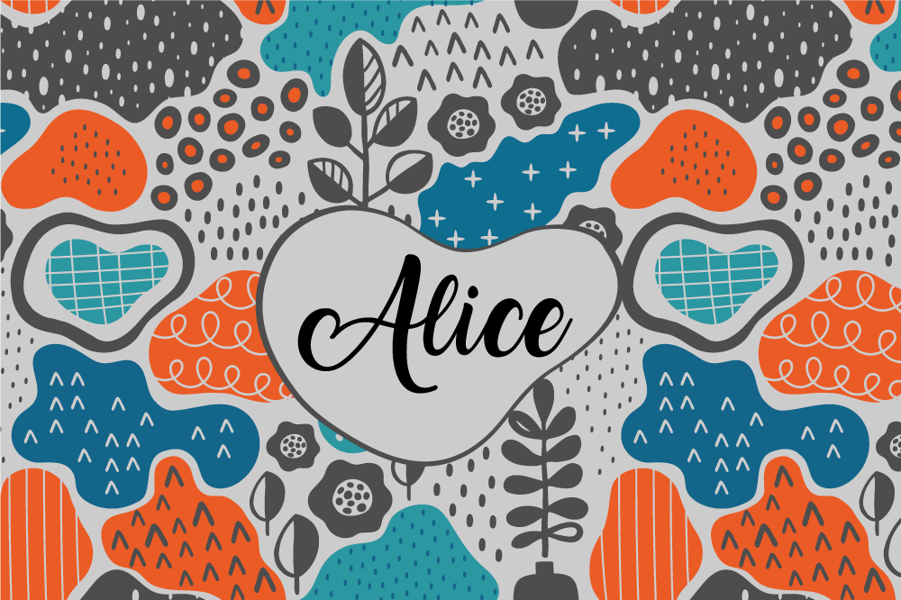 Placemat met naam speelse naam ontwerp - TenStickers
