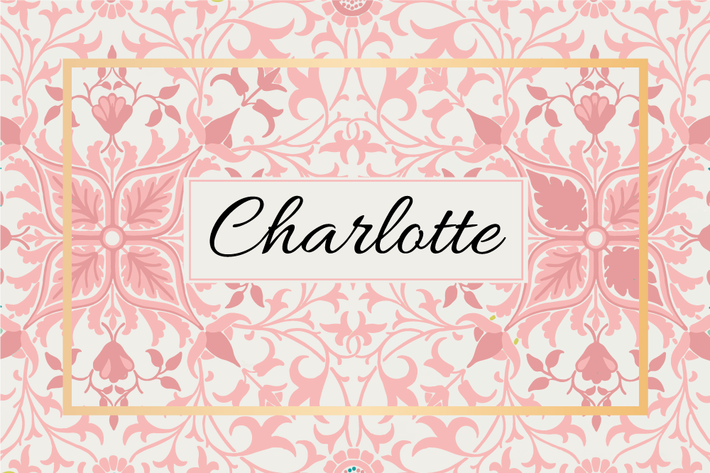 Placemat met naam op maat gemaakte botanische indeling - TenStickers