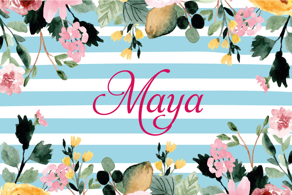 Placemat met naam gepersonaliseerde naam placemat - TenStickers