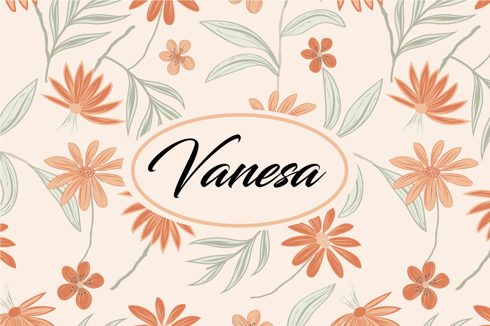 Placemat met naam botanische arrangement op maat - TenStickers