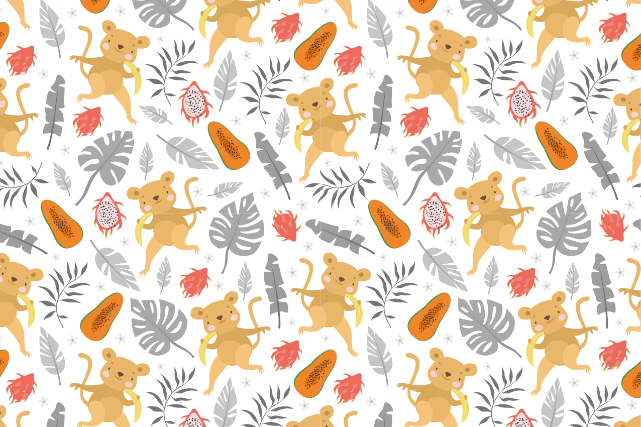 Kinder placemat schattig dierenpatroon - TenStickers