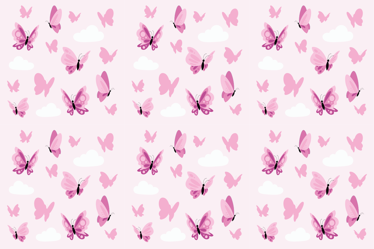 Kinder placemat vlinderprint patroon - TenStickers