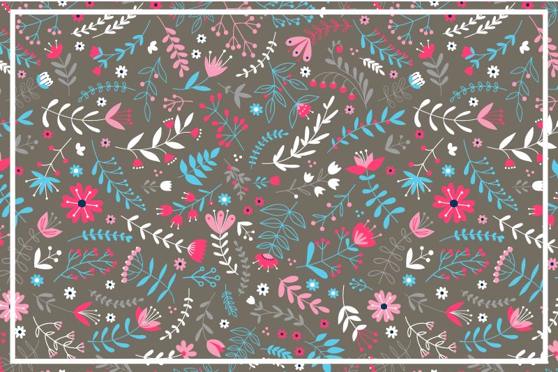 Houten placemat met botanische textuurafwerking - TenStickers