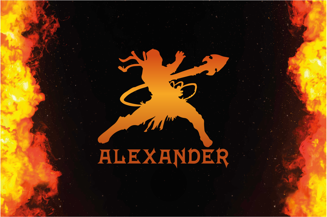 Originele placemat fierce warrior silhouet - TenStickers