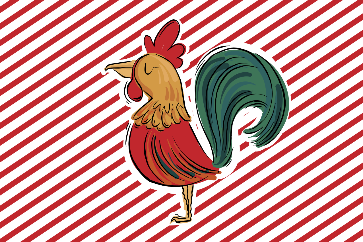 Originele placemat ruit met strepen - TenStickers