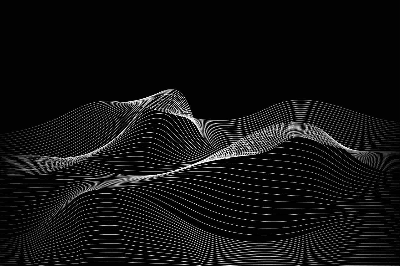 Houten placemat met golvende lijnpatronen - TenStickers