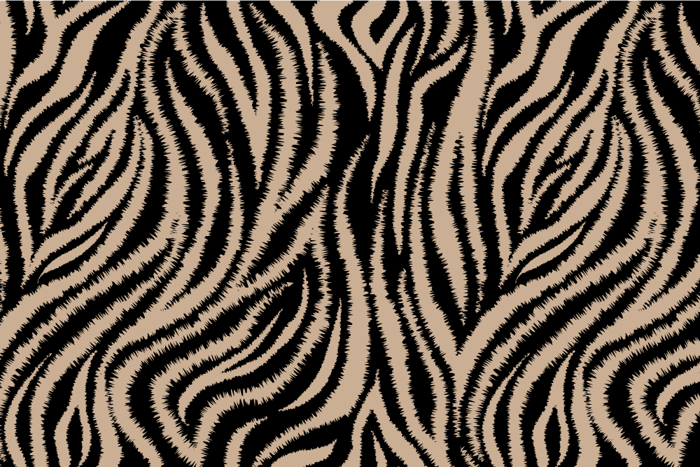 Houten placemat met zebra patroon oppervlak - TenStickers