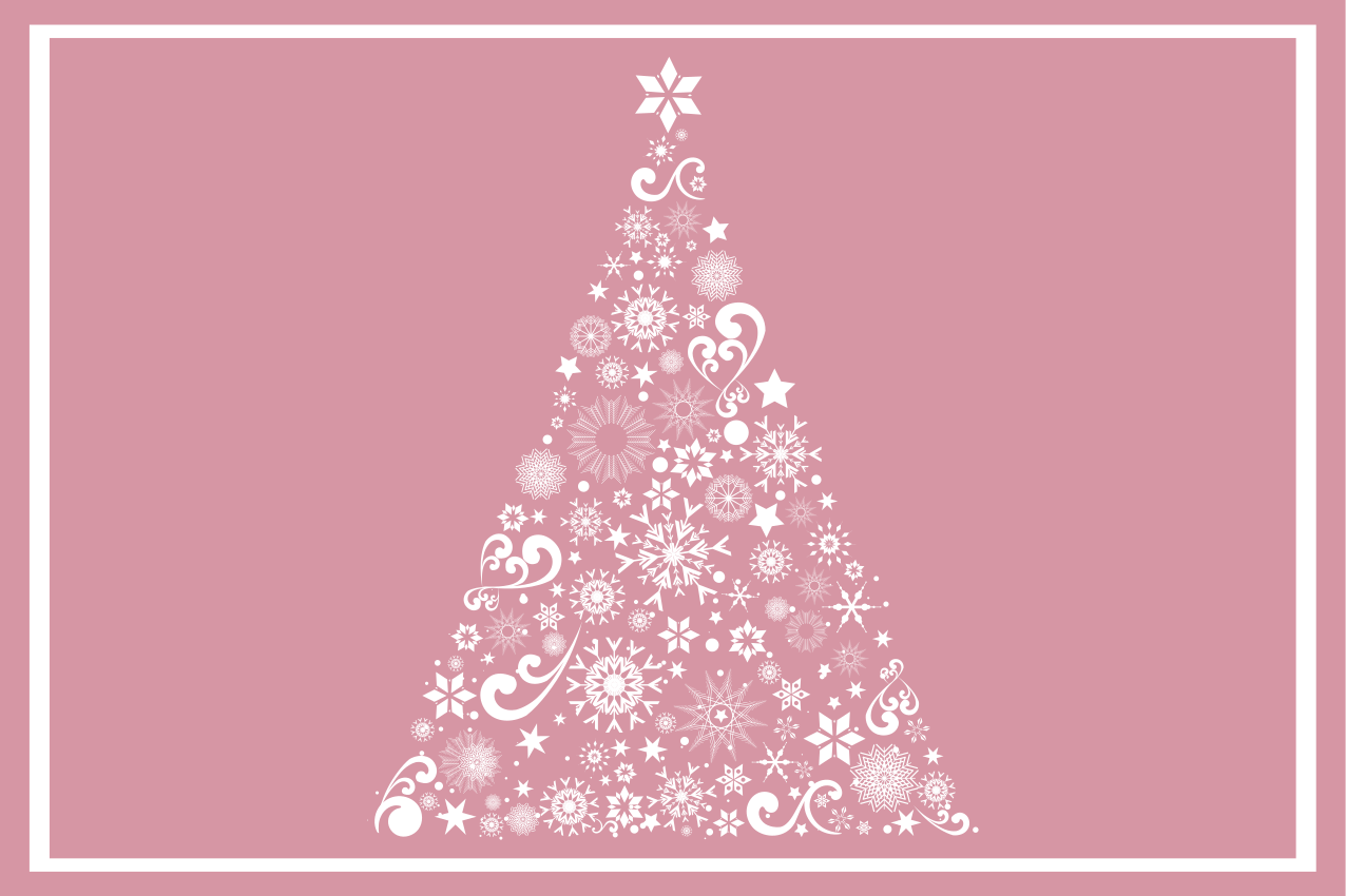 Kerstmis placemat met feestelijk boommotief - TenStickers
