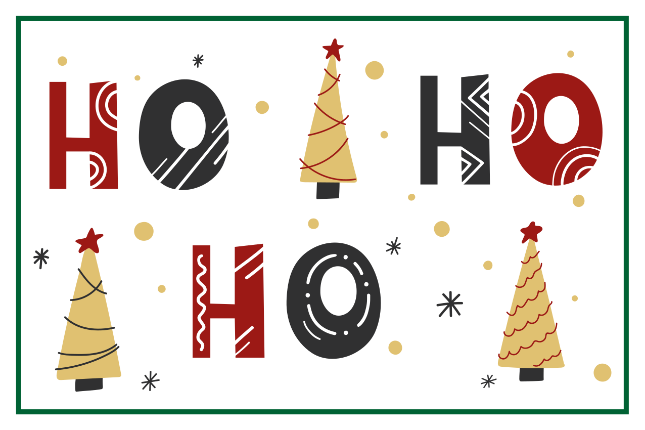 Kerstmis placemat met kerstboom patroon - TenStickers