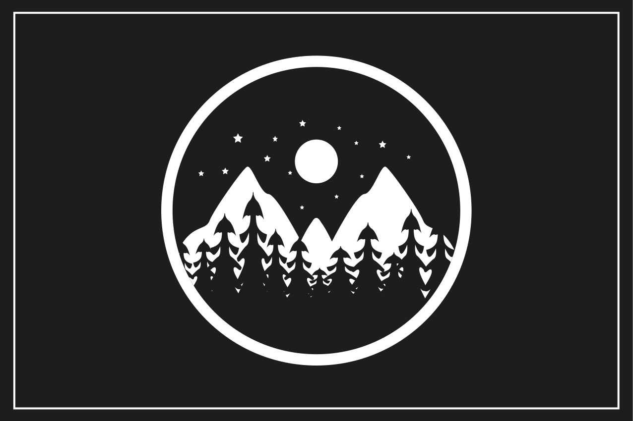 Moderne placemat berglandschap cirkel - TenStickers