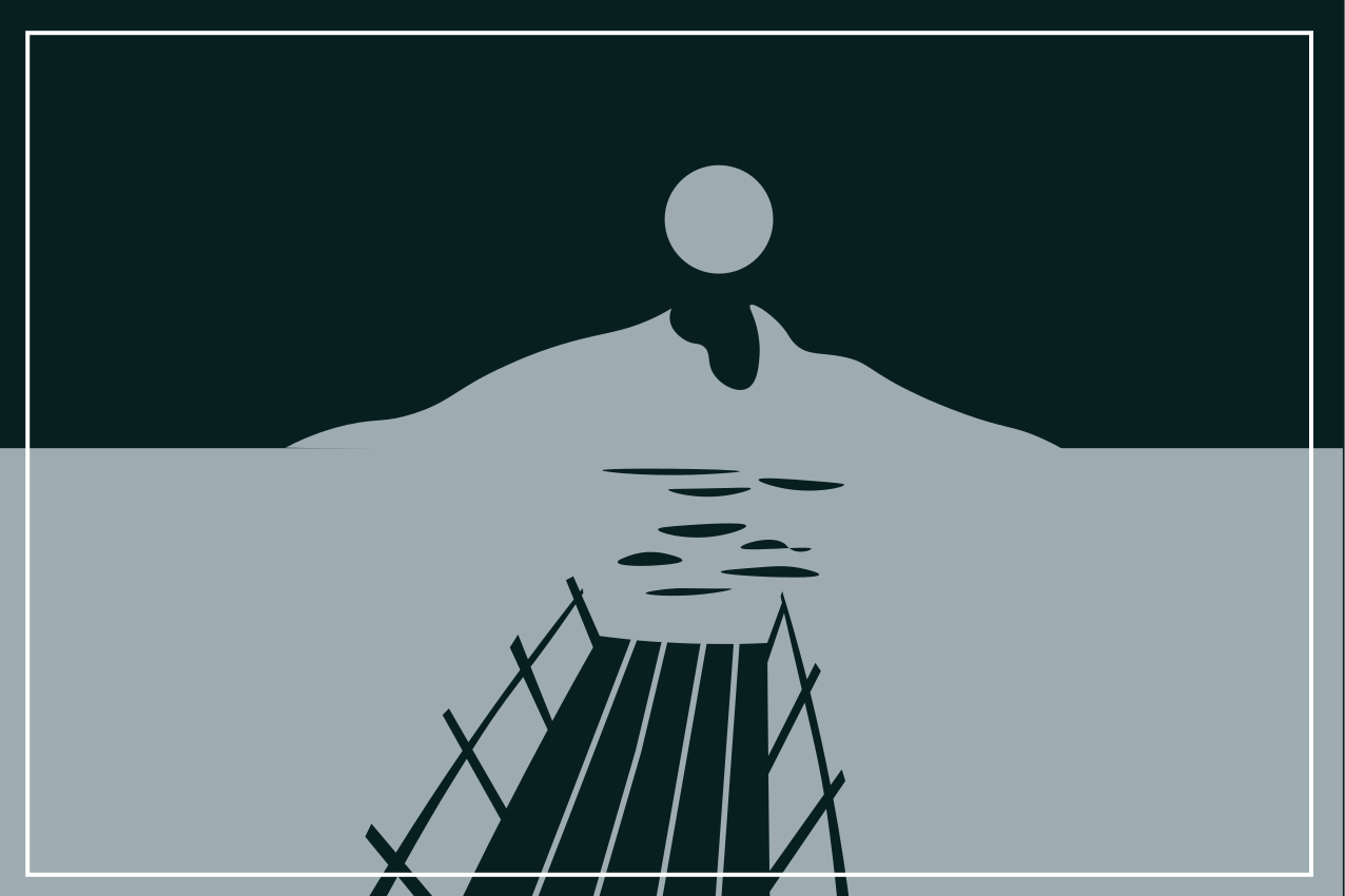 Moderne placema brug over water - TenStickers