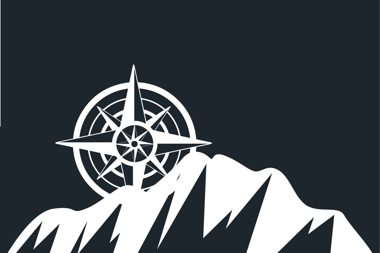 Placemat met tekst bergkompasontwerp - TenStickers