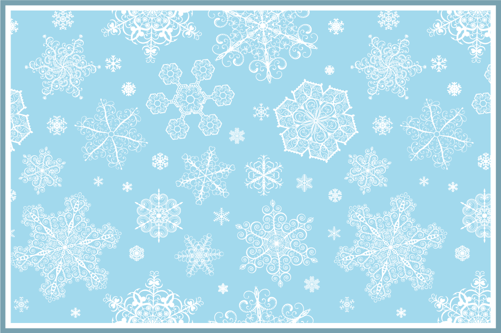 Kerstmis placemat met sneeuwvlokpatroon - TenStickers
