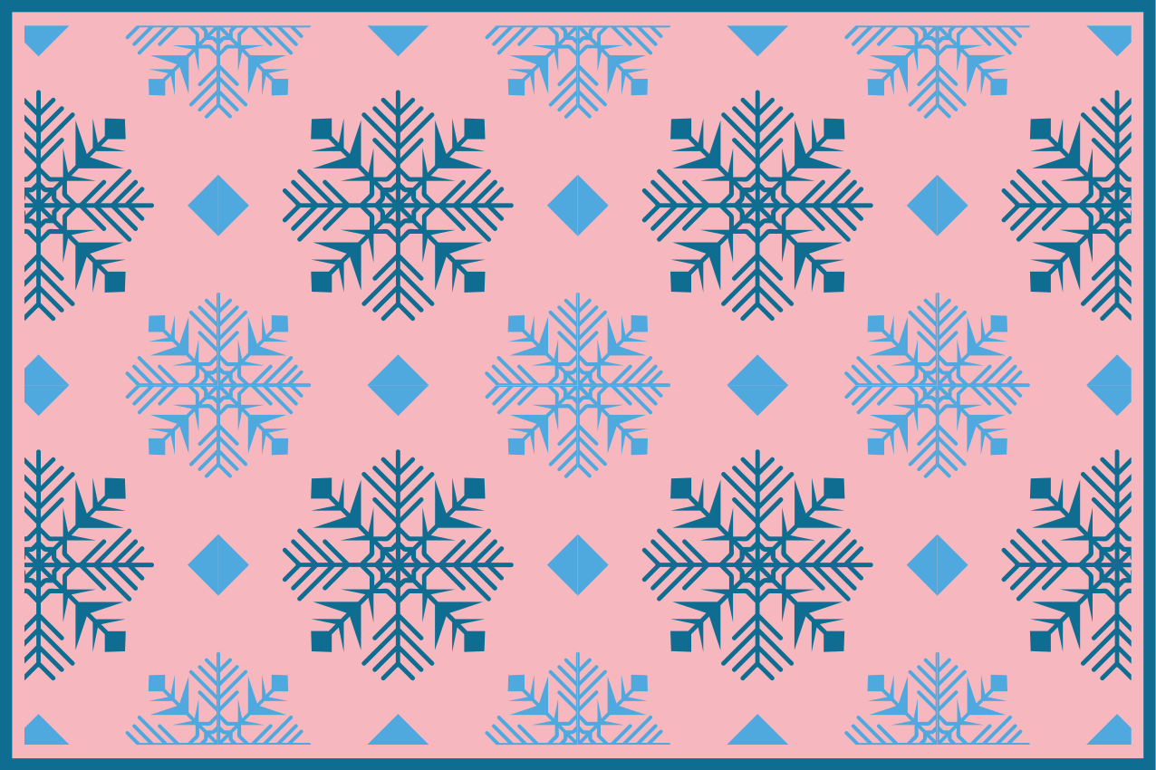 Kerstmis placemat met sneeuwvlokkenpatroon - TenStickers