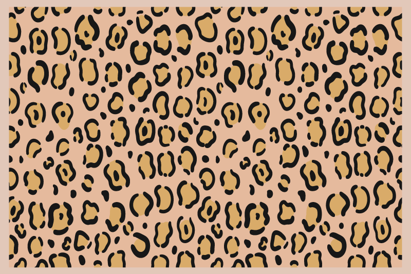 Houten placemat met luipaardprint - TenStickers