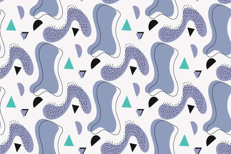 Moderne placemat abstracte organische vormen - TenStickers