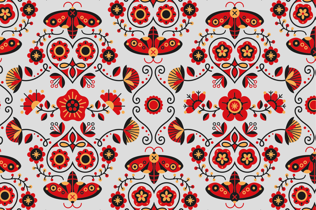 Originele placemat levendige bloemencompositie - TenStickers