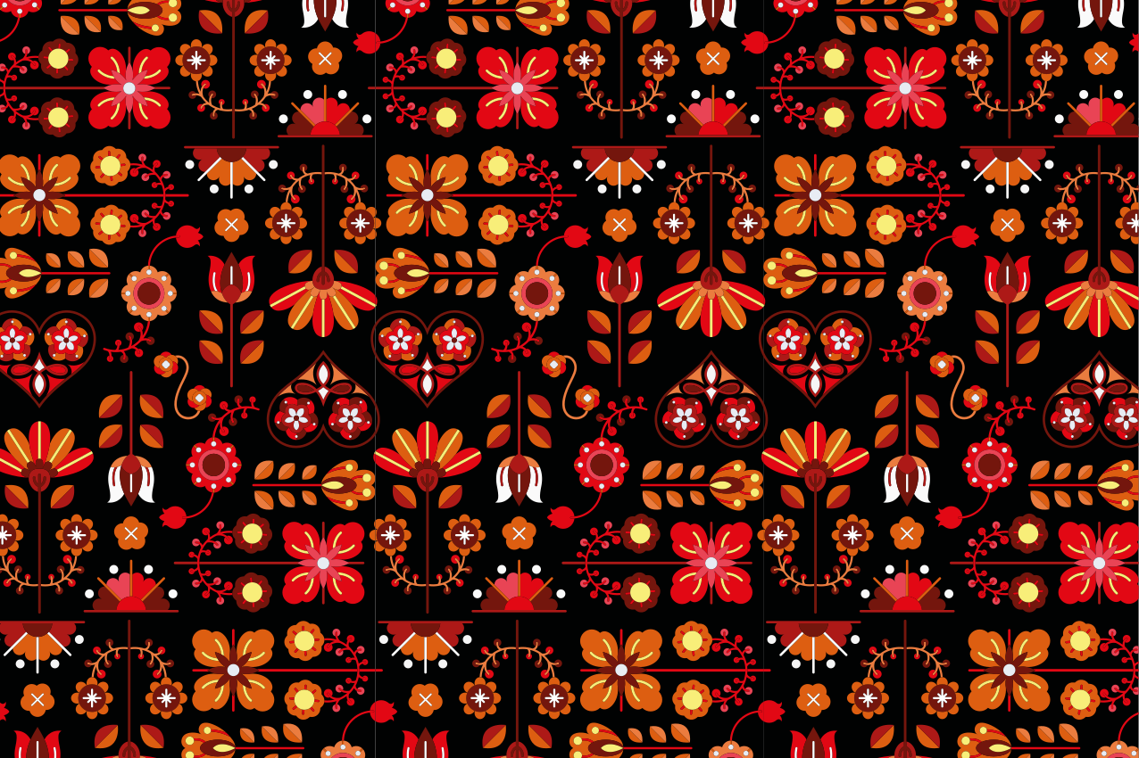 Originele placemat levendige botanische compositie - TenStickers