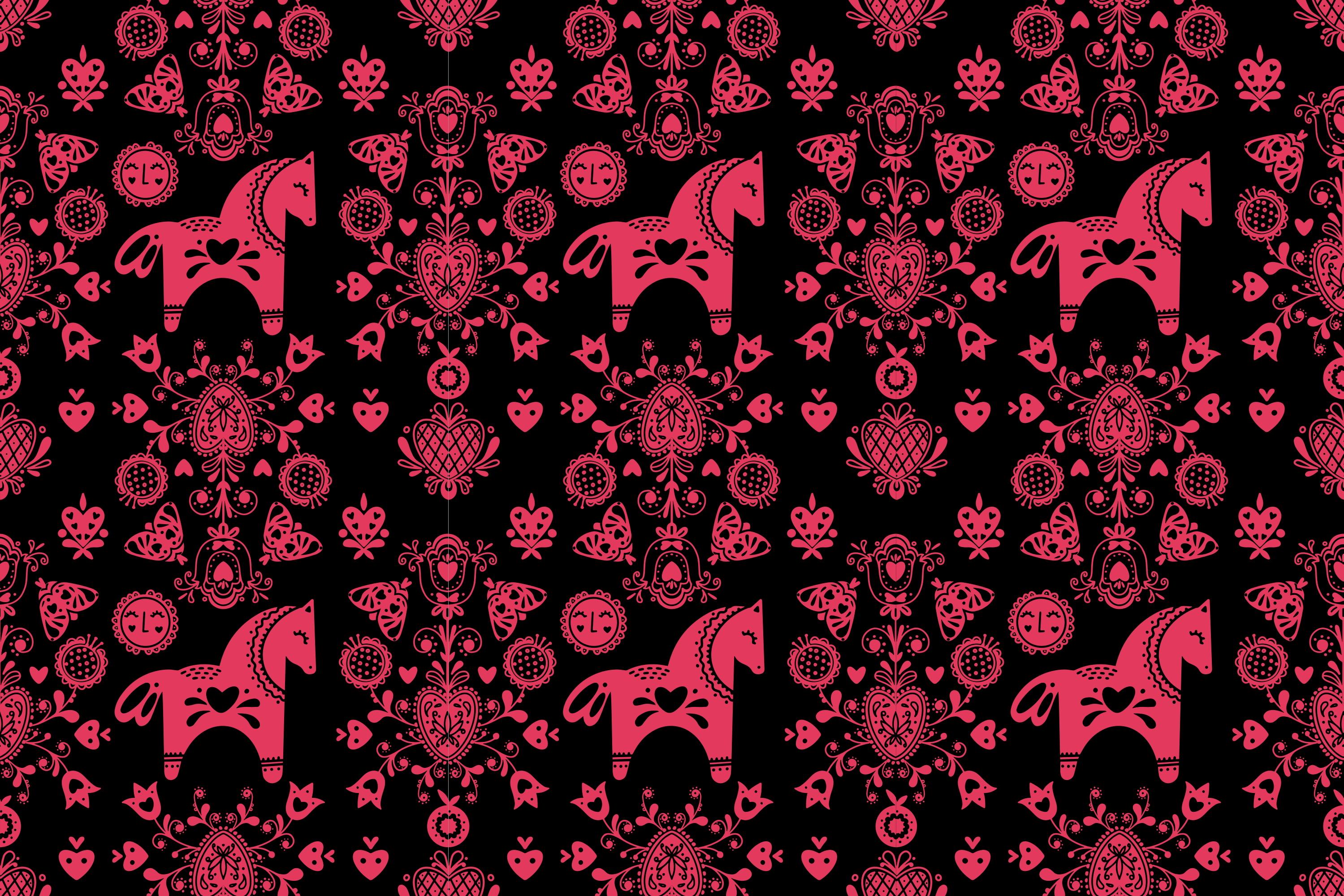 Originele placemat met speels paardenpatroon - TenStickers