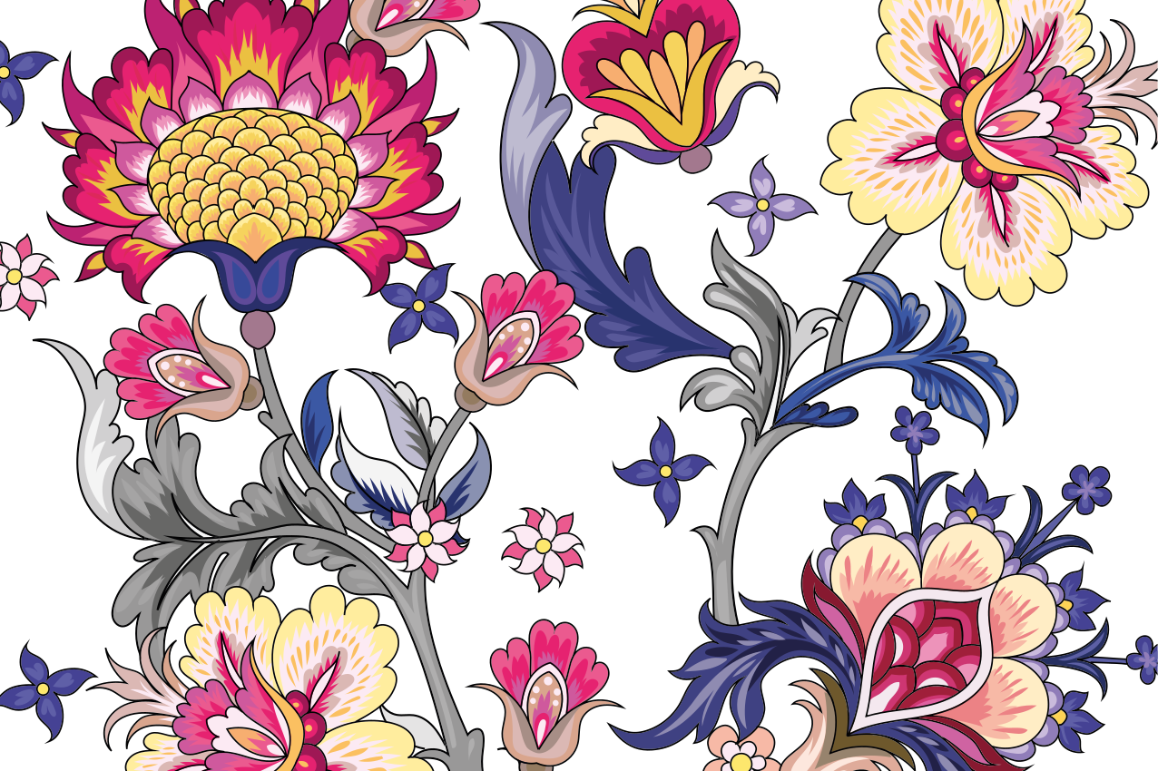 Originele placemat met bloemmotieven - TenStickers