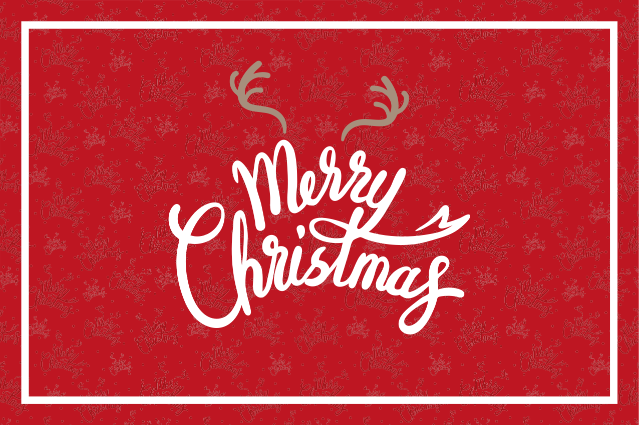 Kerstmis placemat vrolijke kerstgroet - TenStickers