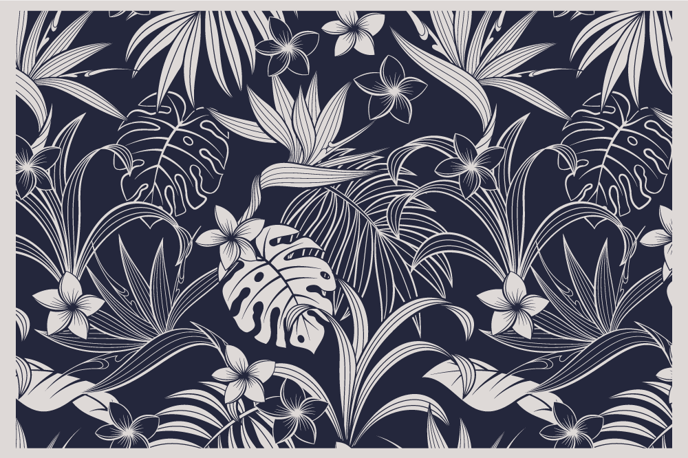 Elegante placemat tropische bloemenprint - TenStickers