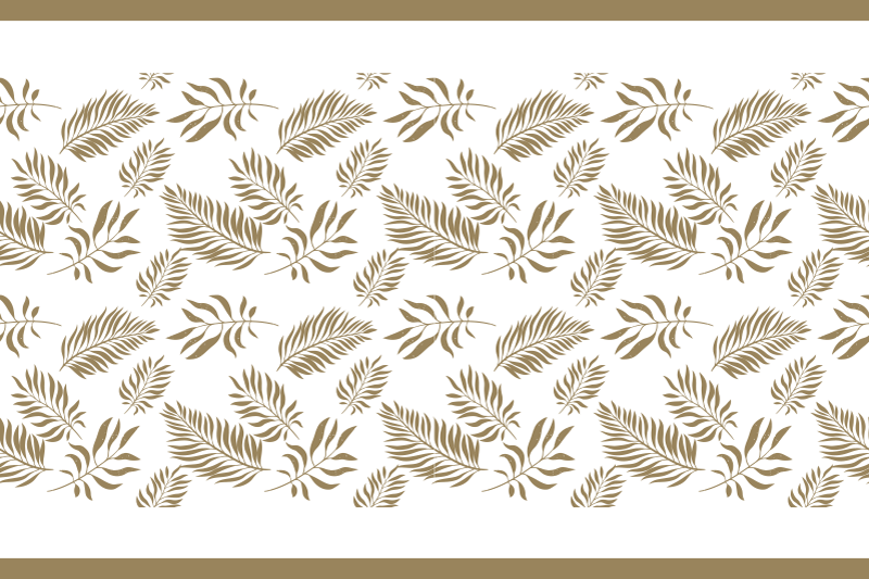 Houten placemat elegante bladinspiratie - TenStickers