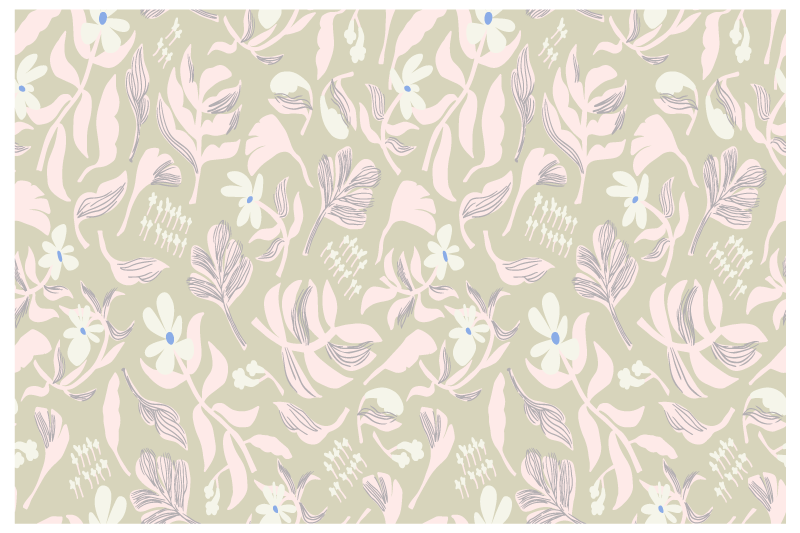 Originele placemat botanische bladinspiratie - TenStickers