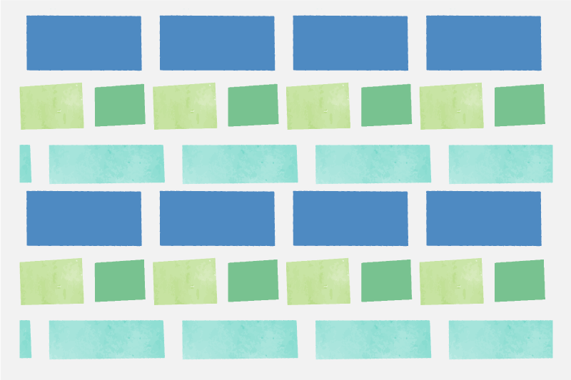 Moderne placemat kleurrijk rechthoekig patroon - TenStickers